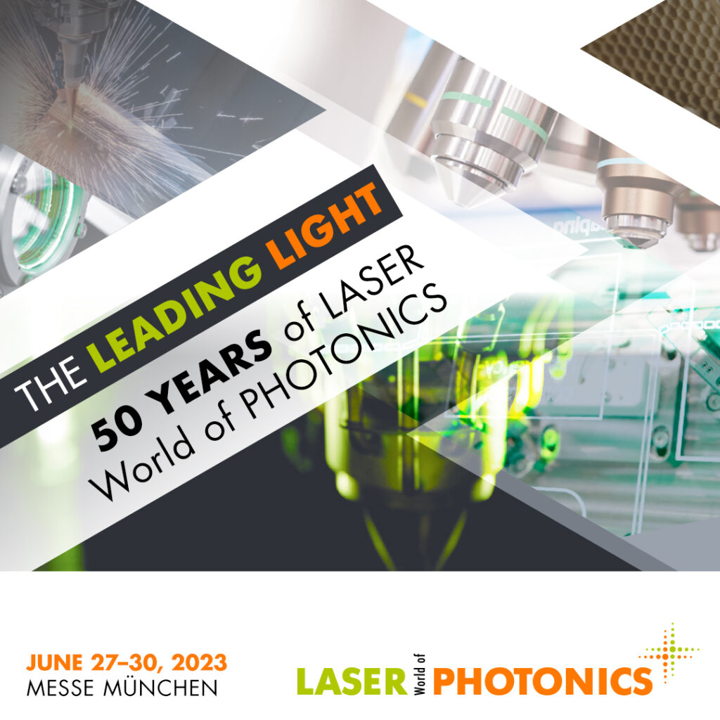 ES LASER wird auf der Laser World of Photonics in München vertreten sein – 
Stand B3.219 - 27. bis 30. Juni 2023
Besuchen Sie uns!